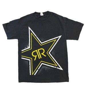 Rockstar Energy Drink T-Shirt Graphic Logo Mens Medium Short Sleeve Black